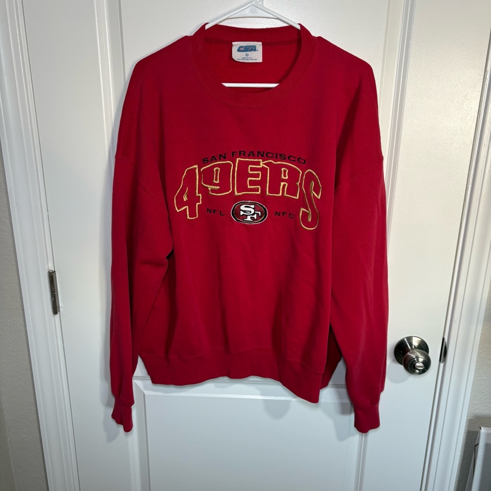 Vintage San Francisco 49ers Red Crew Neck Sweatshirt